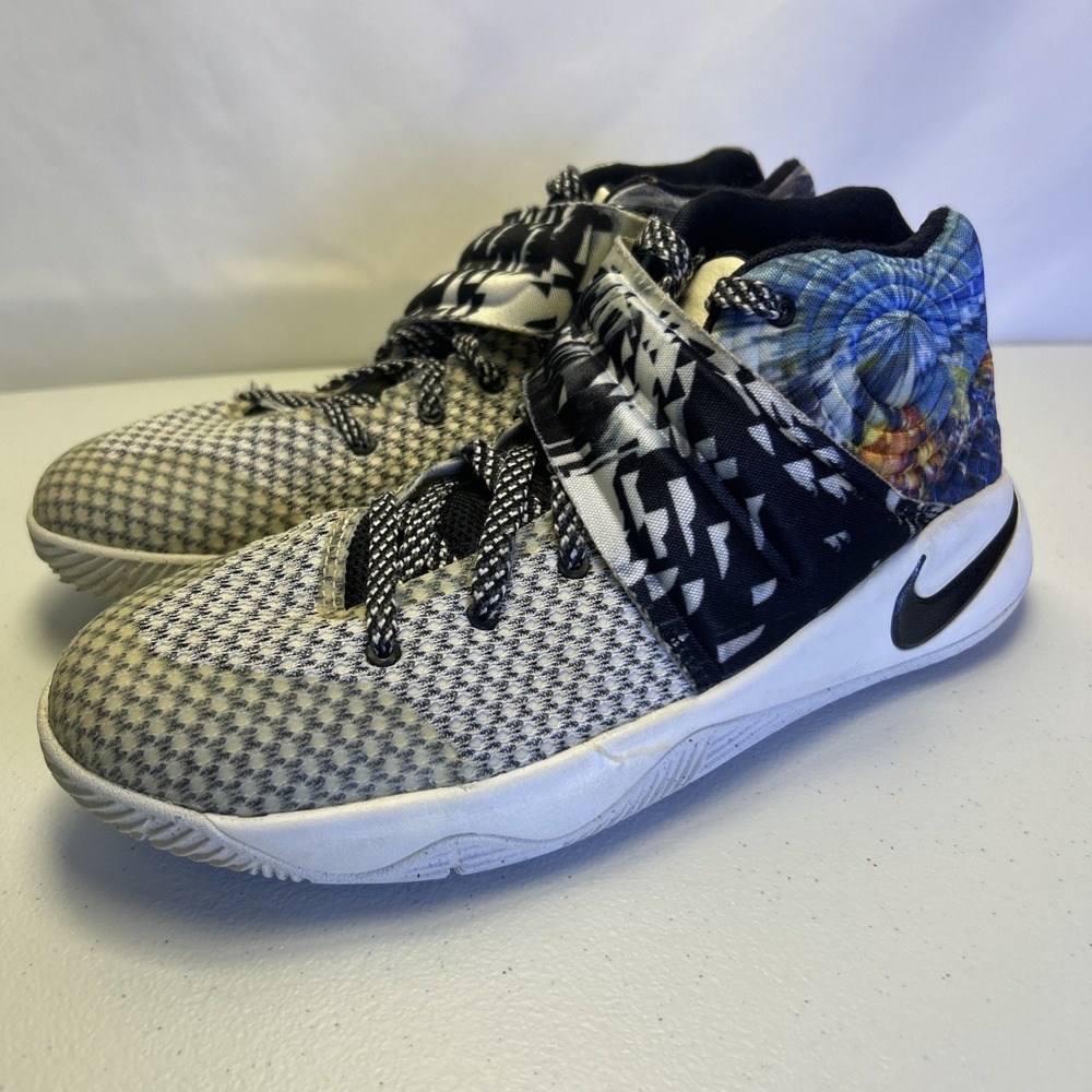 Nike Kyrie 2 GS Effect Black Multi Color Sail Tie Dye Size 6.5Y, Women's 8